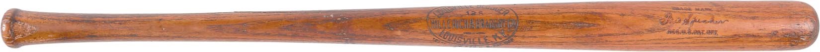 Baseball Equipment - Early 1920s Tris Speaker Game-Used & Factory Side-Written Bat (PSA/DNA GU 8.5)