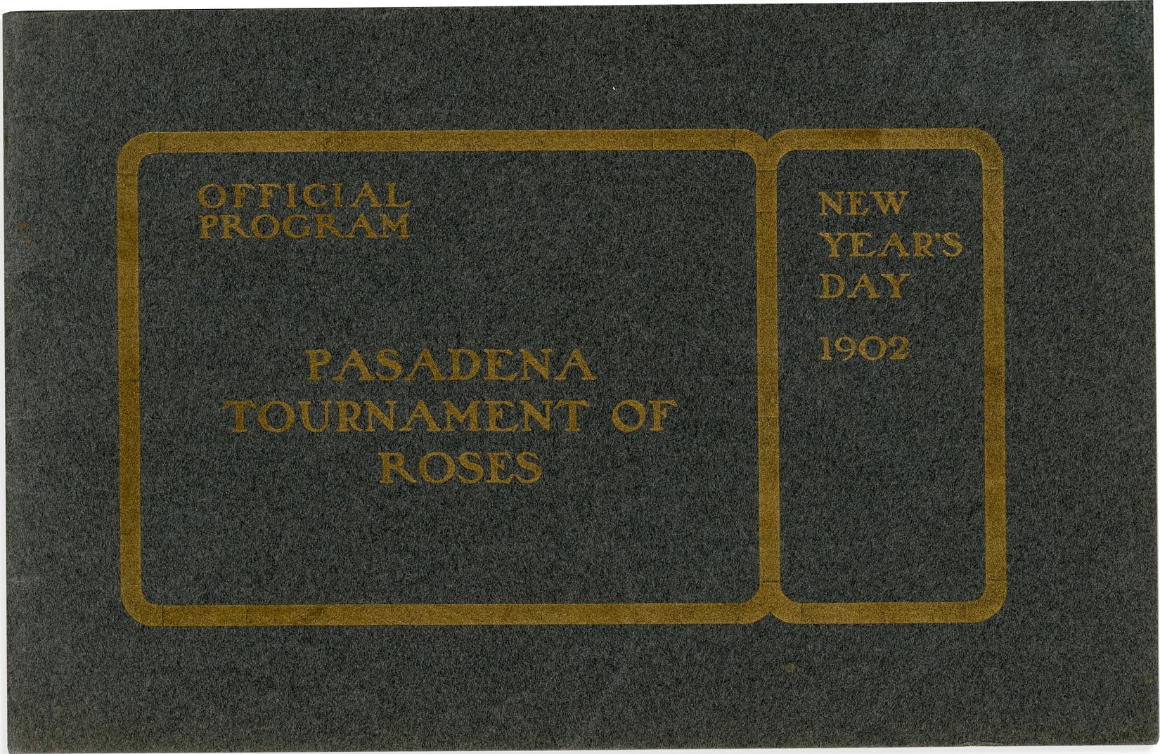 1902 Inaugural Rose Bowl Program