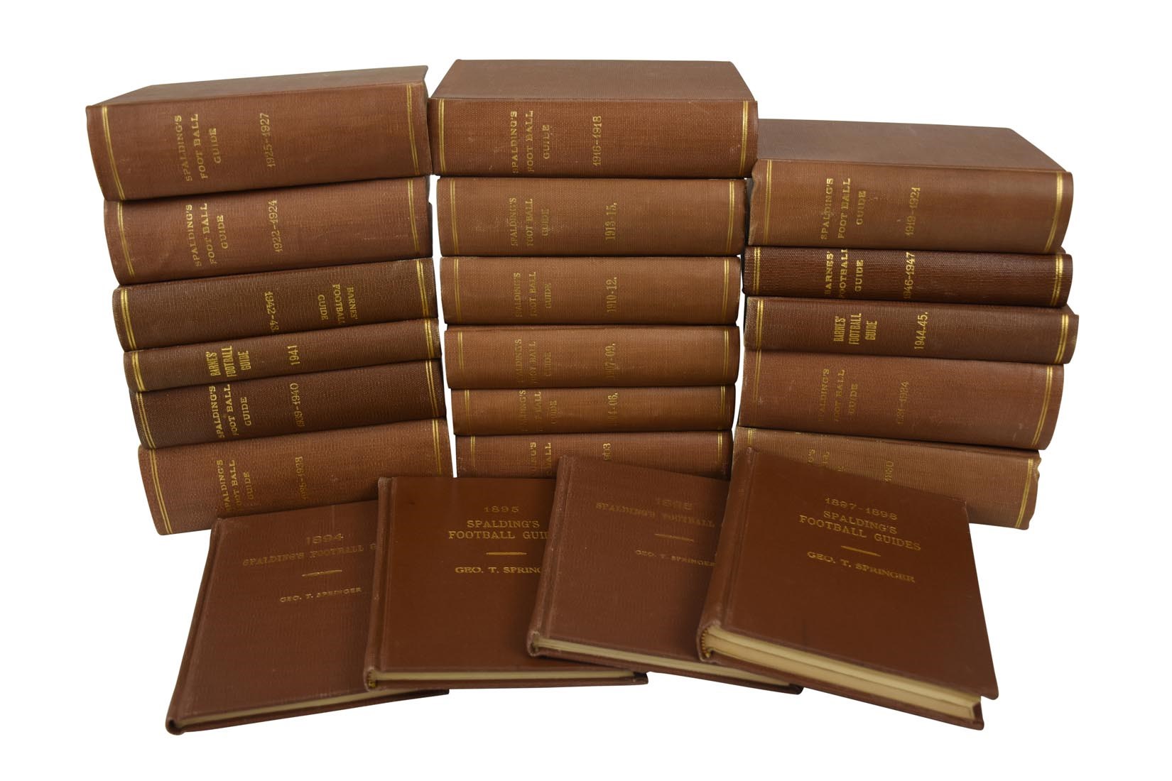 1894-1940 Spalding Hardcover Football Guides Complete Run (17/17)