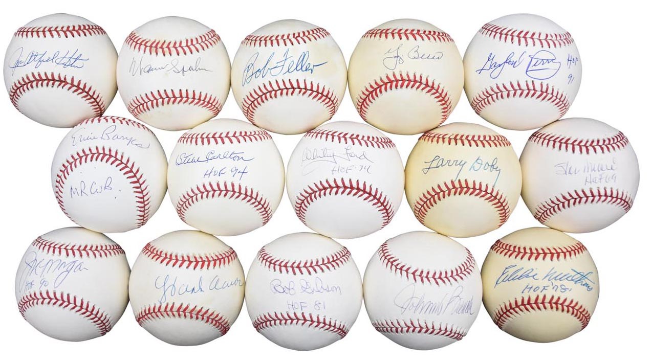 Baseball Autographs - Single-Signed HOFer Baseball Collection (30)