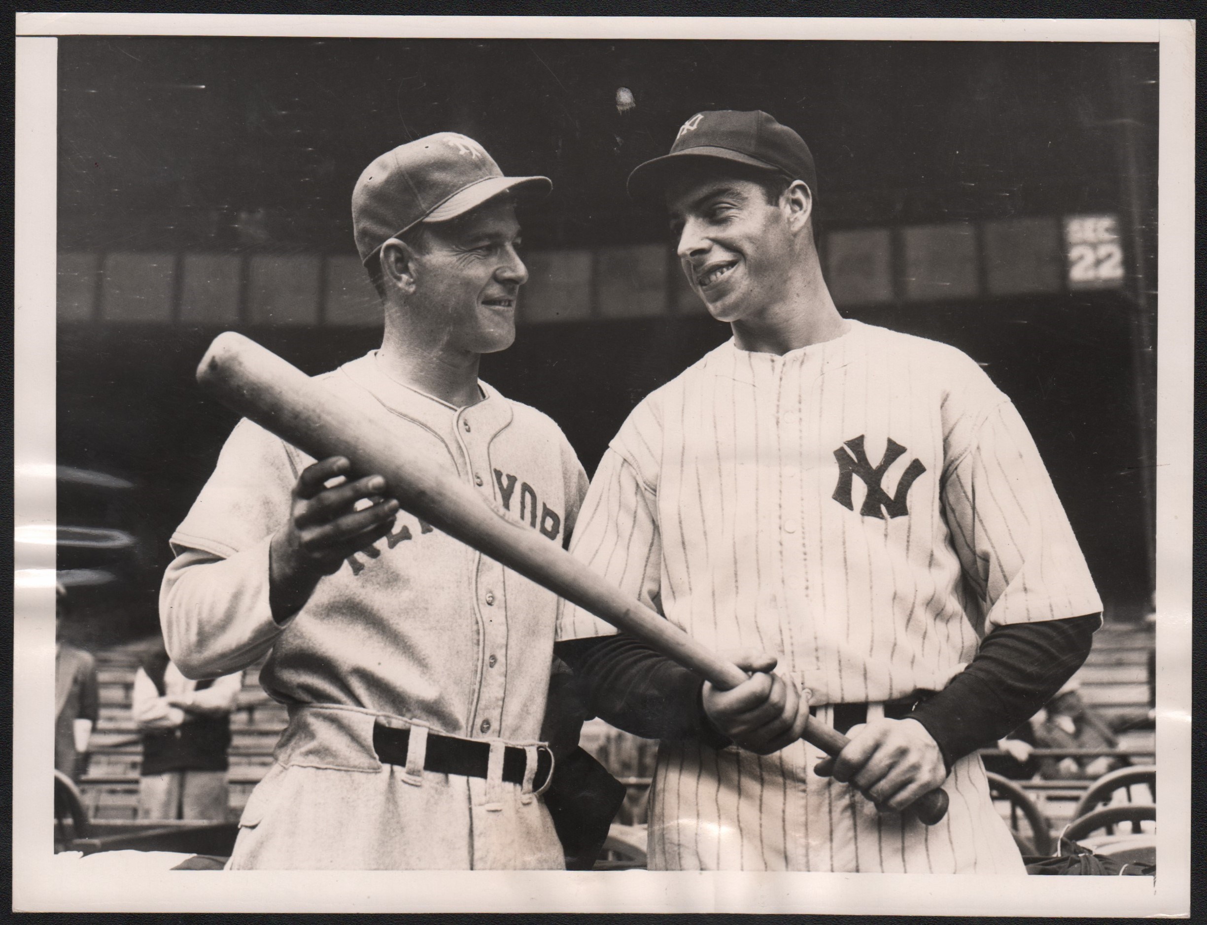 - 1937 Joe DiMaggio & Mel Ott World Series Type I Photograph