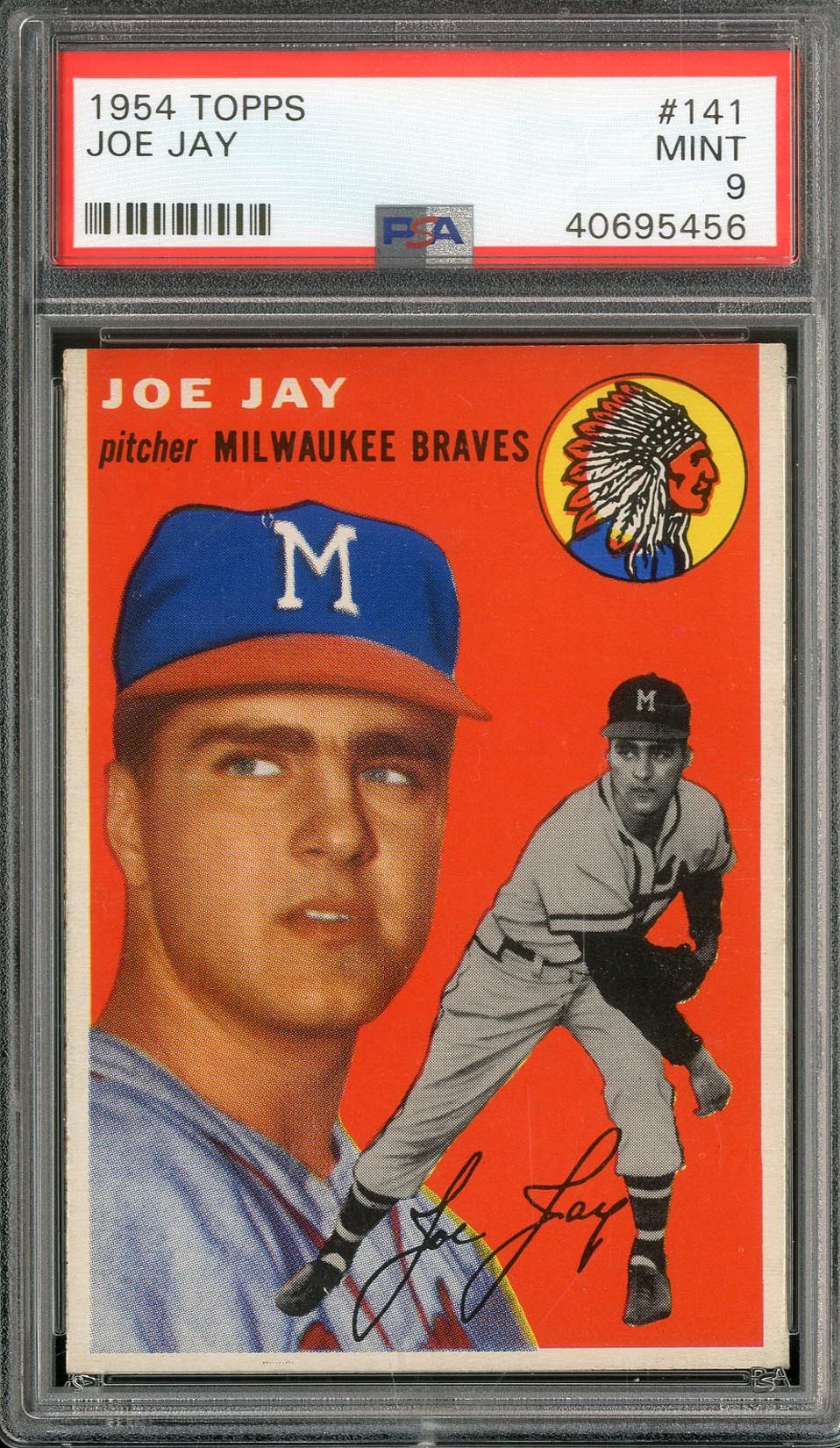 - 1954 Topps #141 Joe Jay - PSA MINT 9