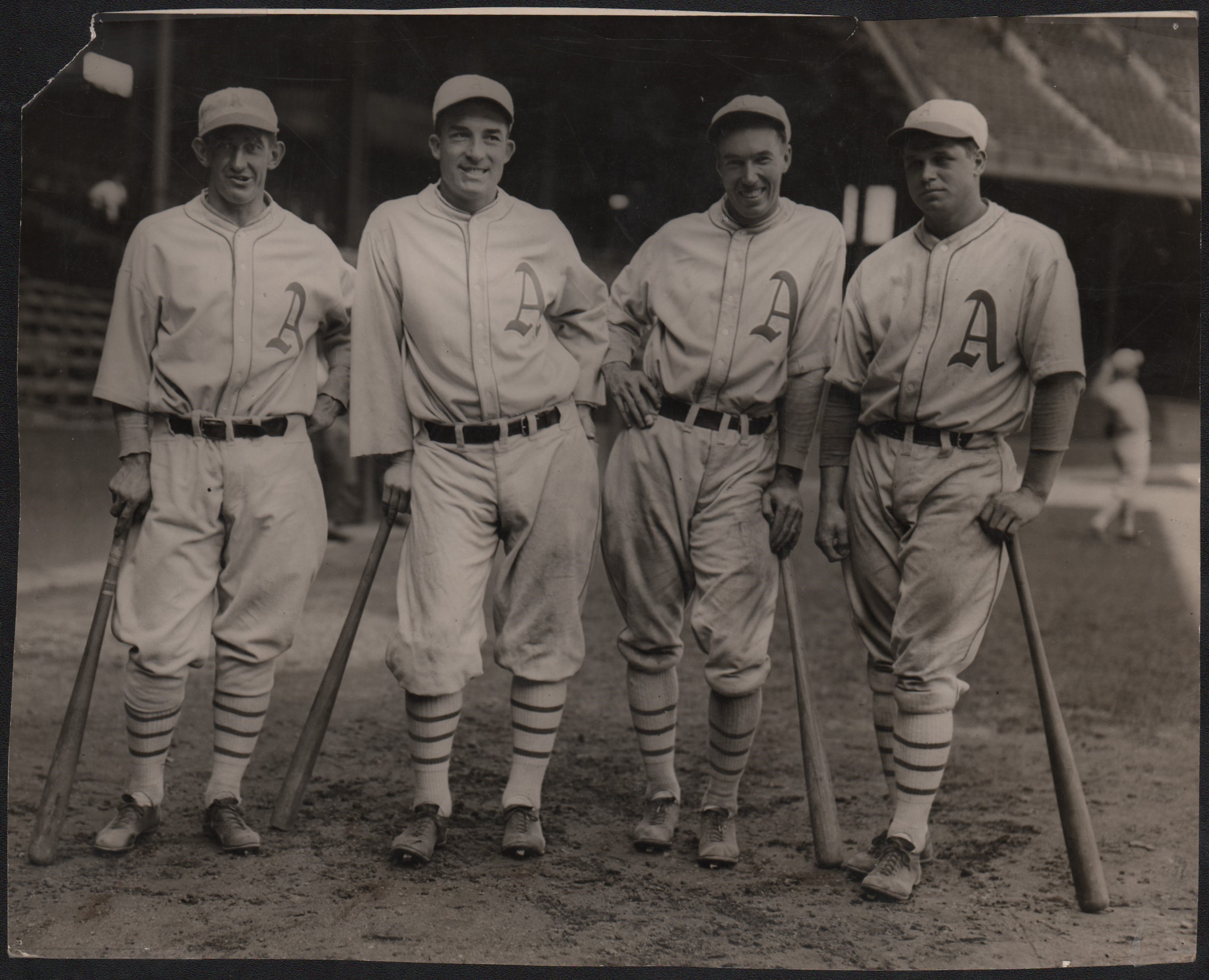 1929 Philadelphia A's Type I Photo w/Cochrane, Simmons, Haas & Foxx