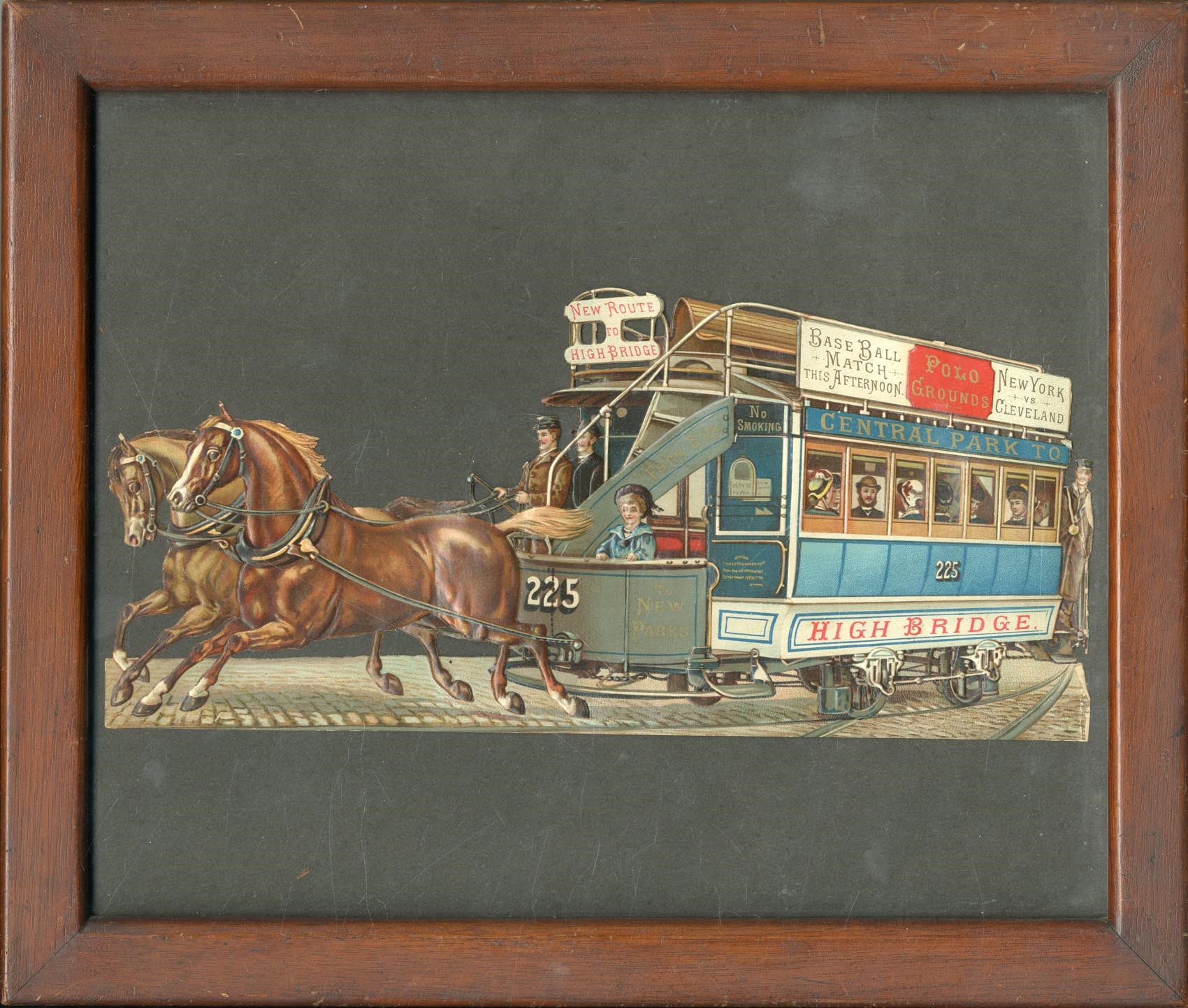 - 1880s Polo Grounds Trolley Car Elaborate "Scrap"