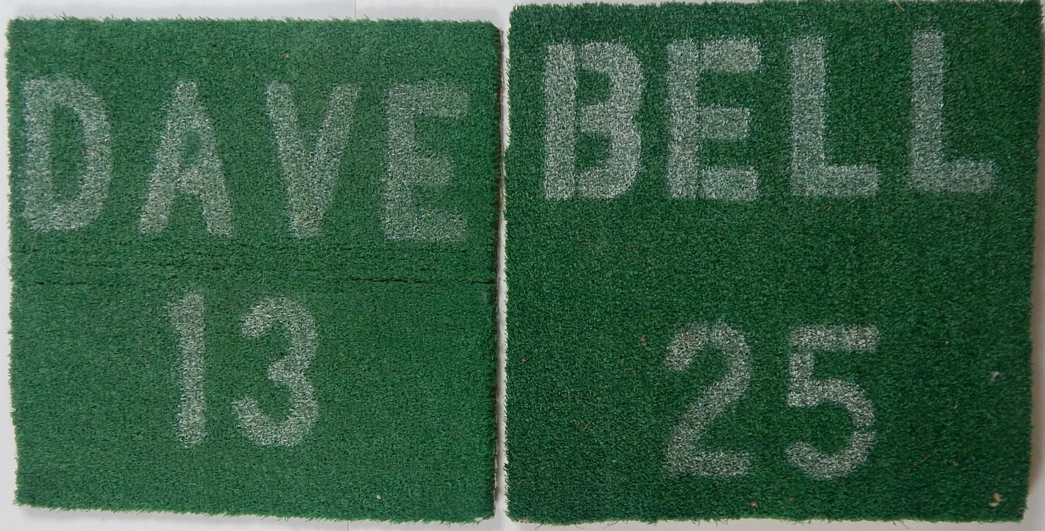 Riverfront Stadium Turf Used in Reds Locker Room From the Bernie Stowe Collection