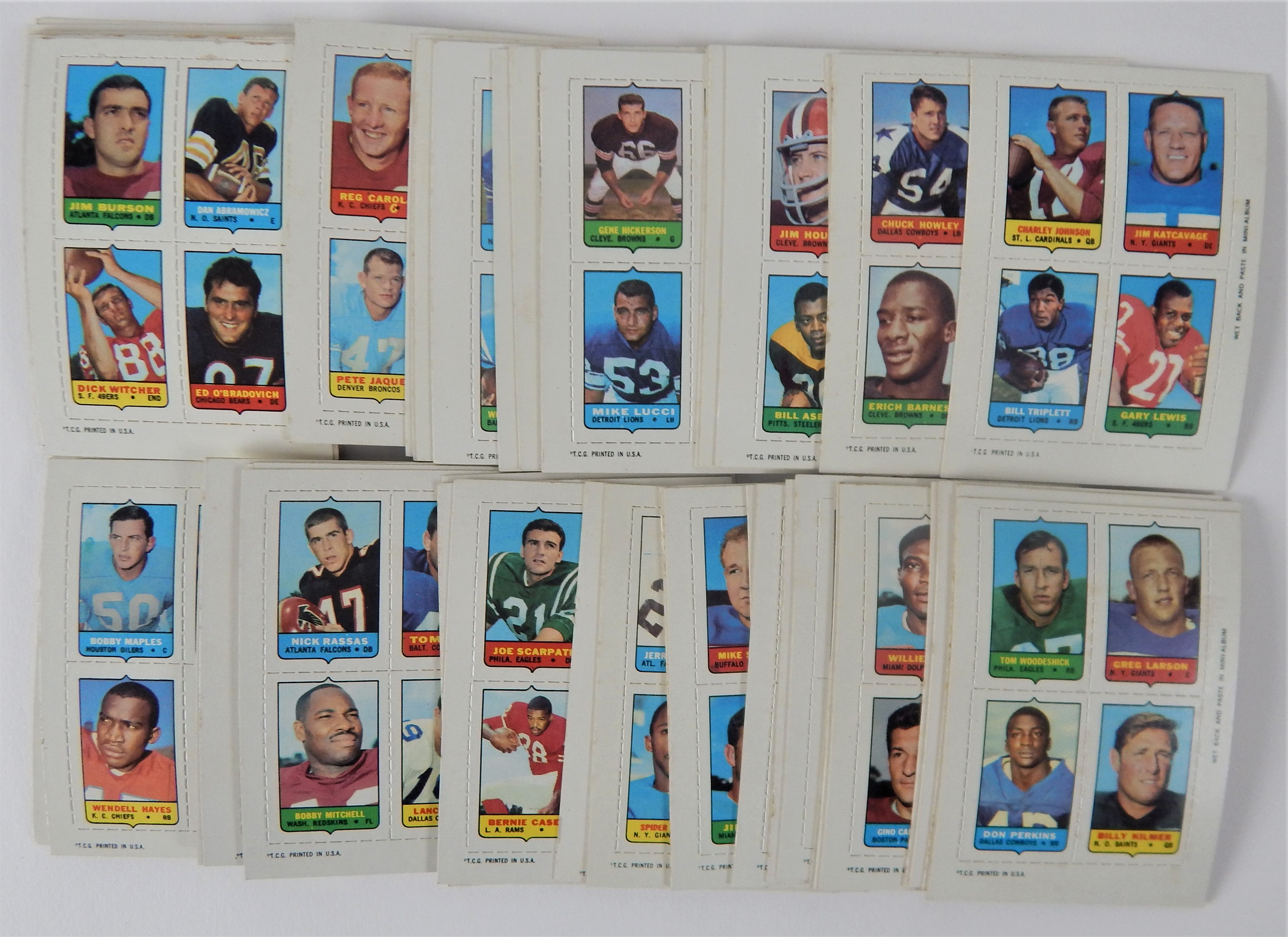 1969 Topps Football 4-in-1 Complete Set (66)