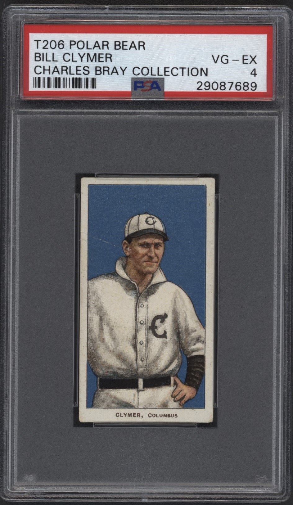 - T206 Polar Bear Bill Clymer PSA 4 From the Charles Bray Collection