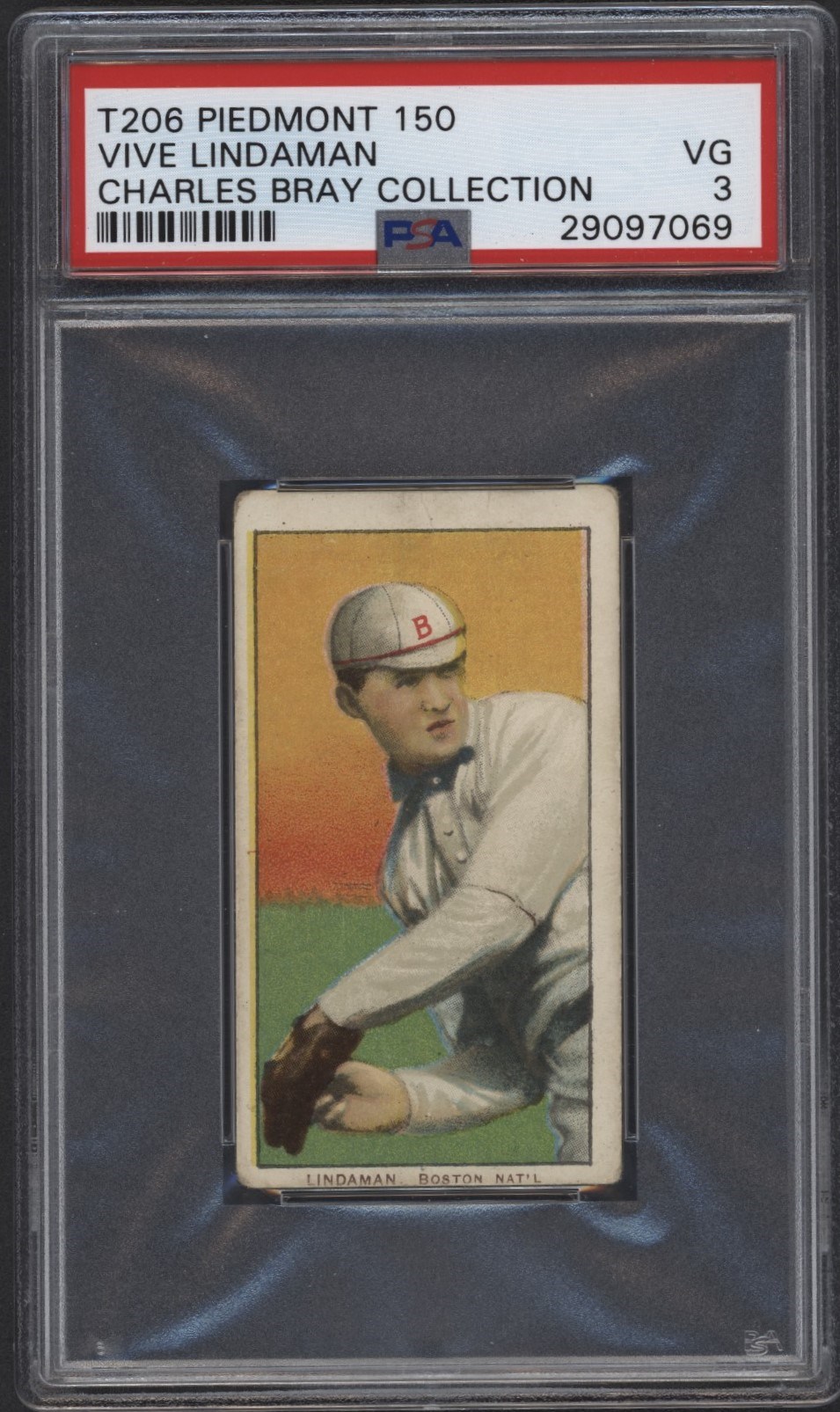 T206 Piedmont 150 Vive Lindaman PSA 3 From the Charles Bray Collection