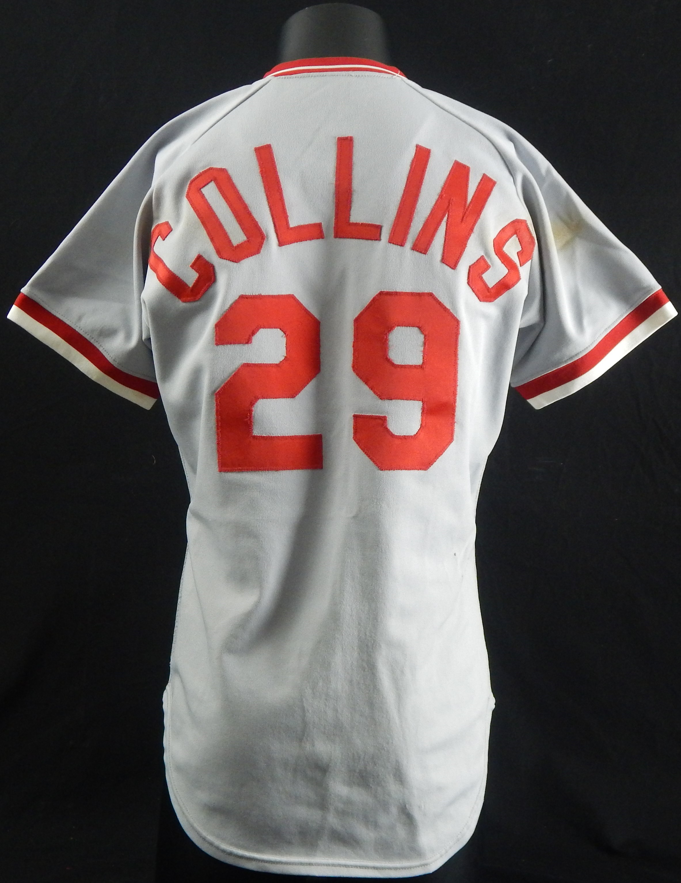 - 1980 Dave Collins Reds Game Worn Jersey From the Bernie Stowe Collection