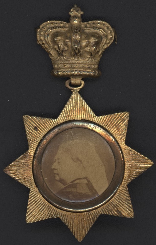 1887 Queen Victoria Photographic Pin Golden Jubilee