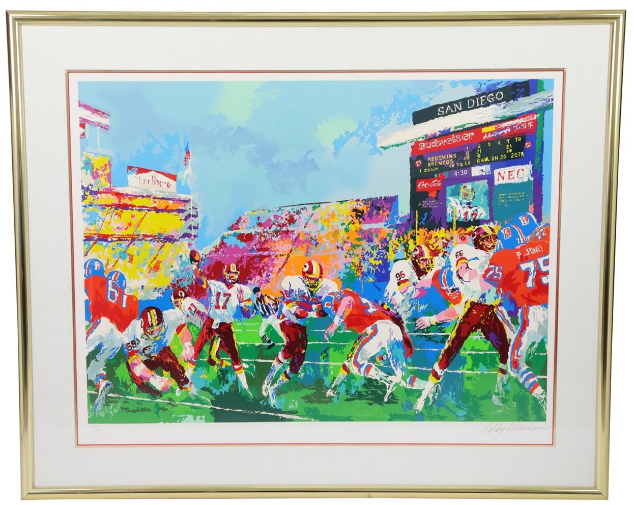 1988 LeRoy Neiman Signed "In the Pocket" Serigraph