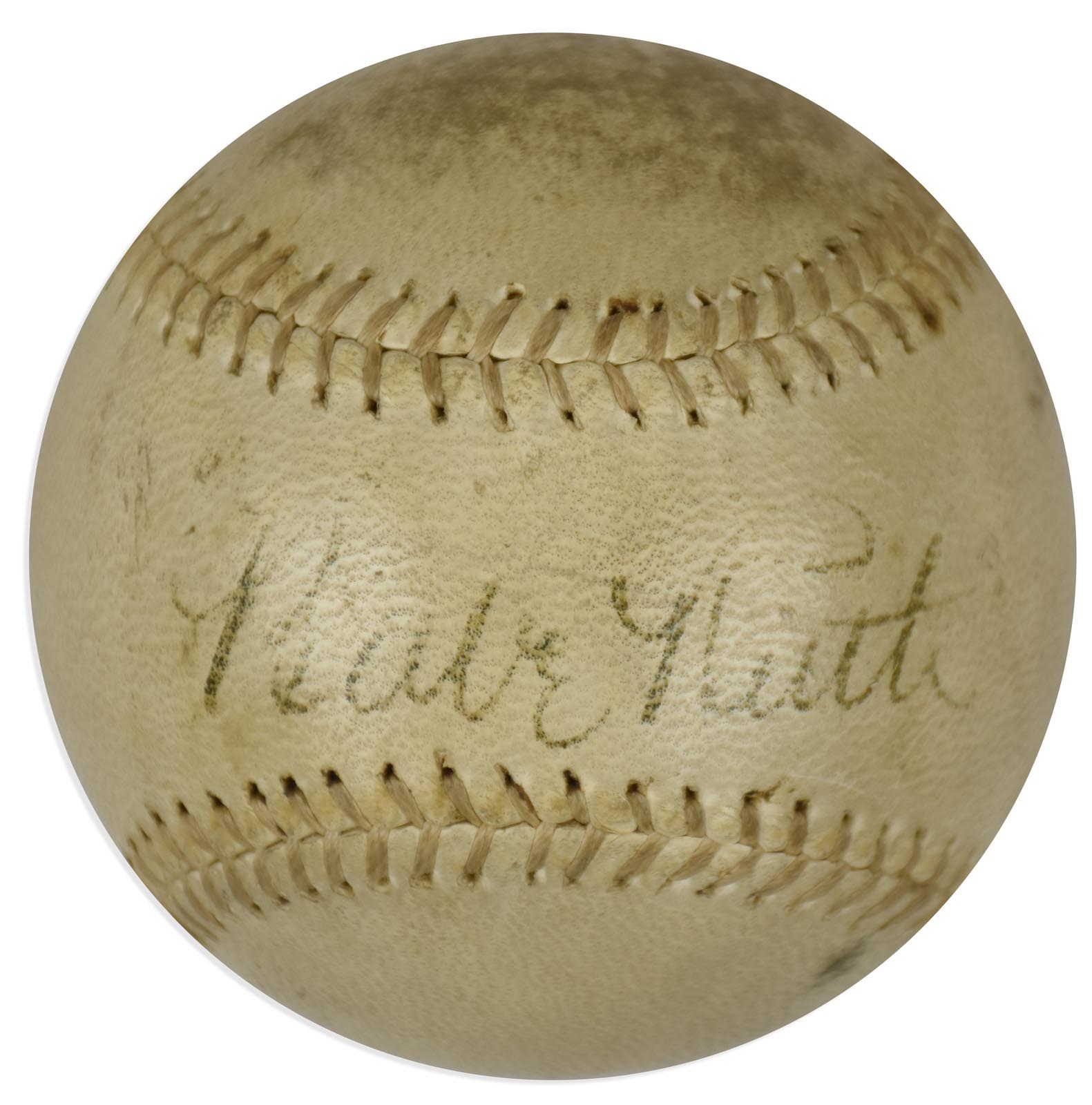 Ruth and Gehrig - Circa 1945 Babe Ruth Single Signed Baseball (PSA)