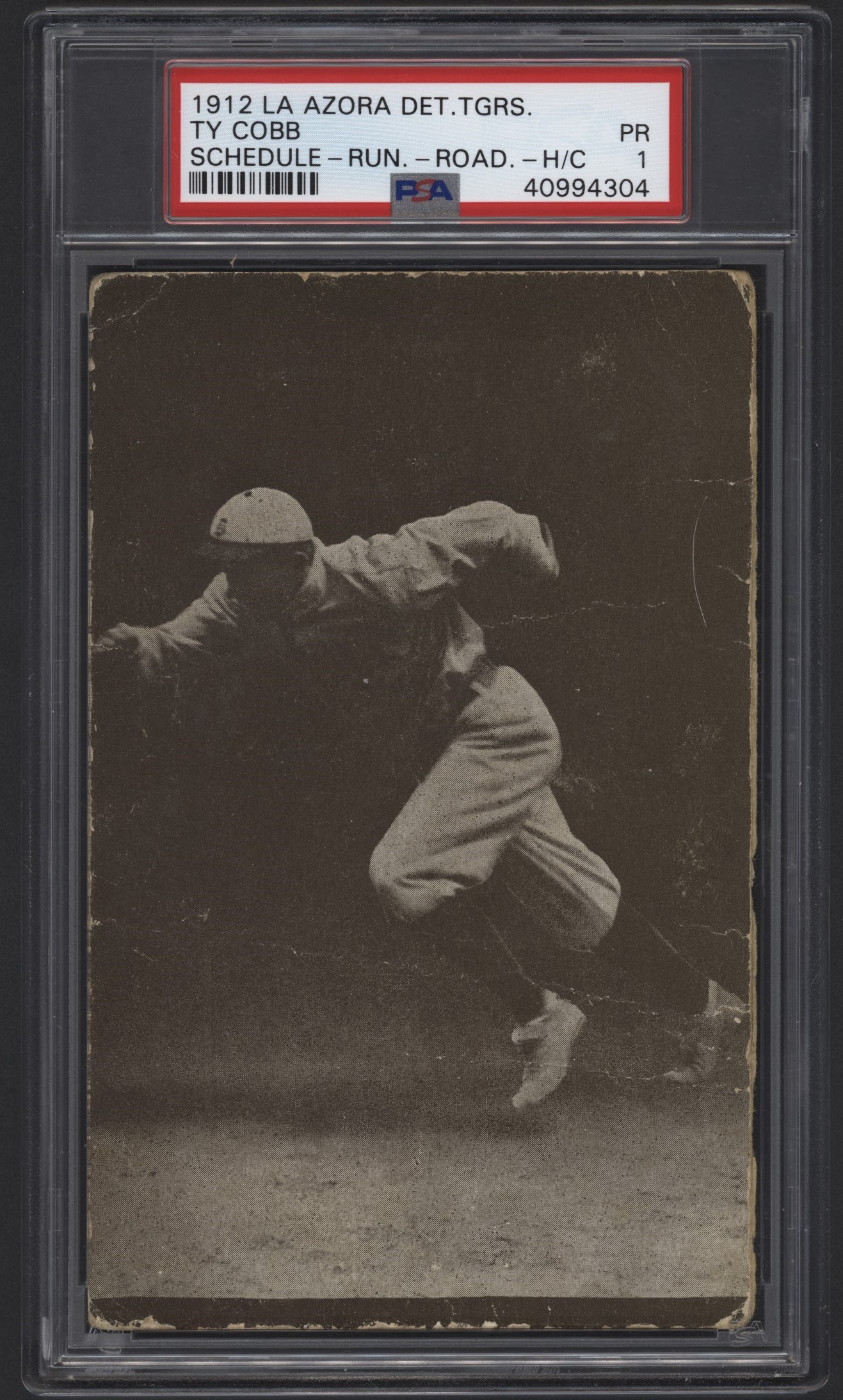 - 1912 Ty Cobb La Azora Detroit Tigers Postcard Schedule (PSA