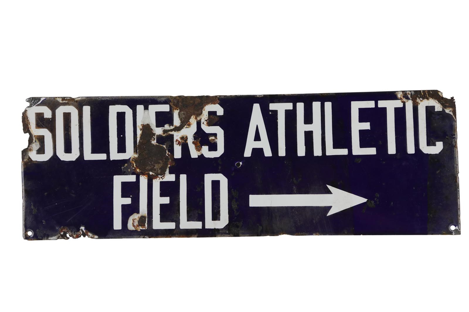 - 1930s Soldiers Field Enamel Stadium Sign