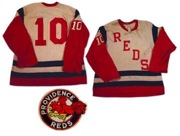 - 1950’s Providence Reds Game Worn Wool Sweater