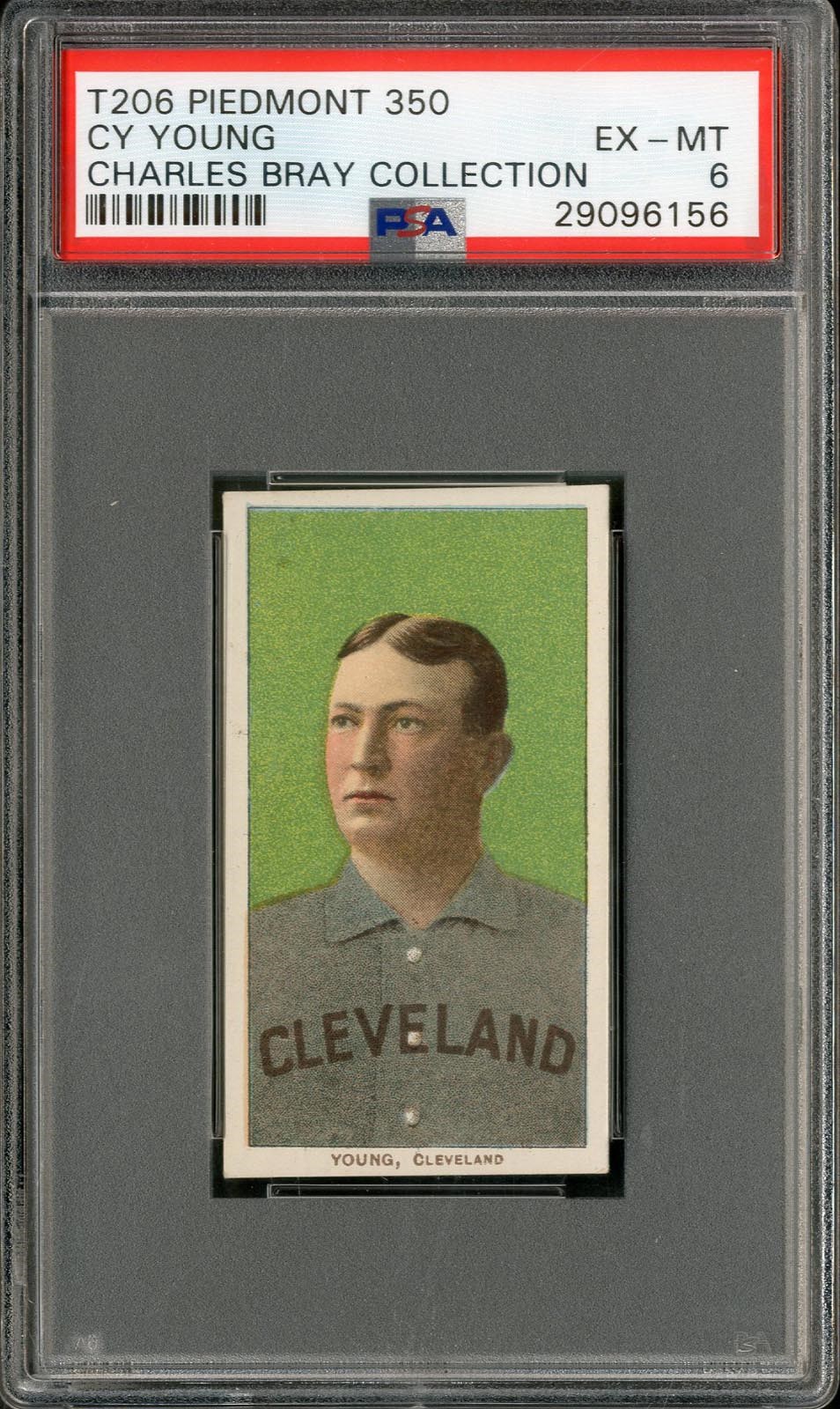 - T206 Piedmont 350 Cy Young PSA EX-MT 6 Charles Bray Collection