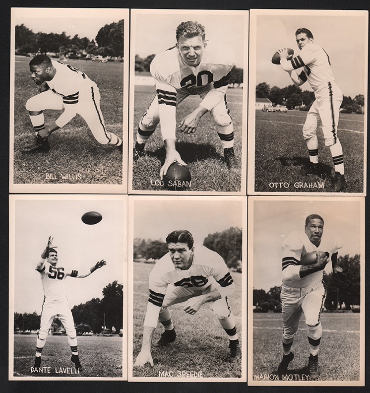 - 1948 Undefeated Cleveland Browns Rare Team Issue Postcard Set