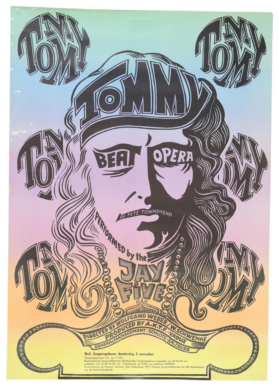 - 1975 “Tommy” by Pete Townsend Concert Poster