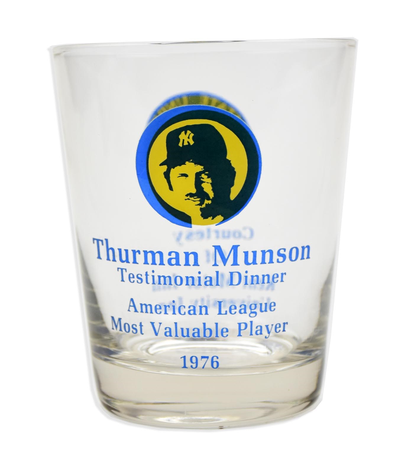- Thurman Munson 1976 MVP Testimonial Dinner Glass