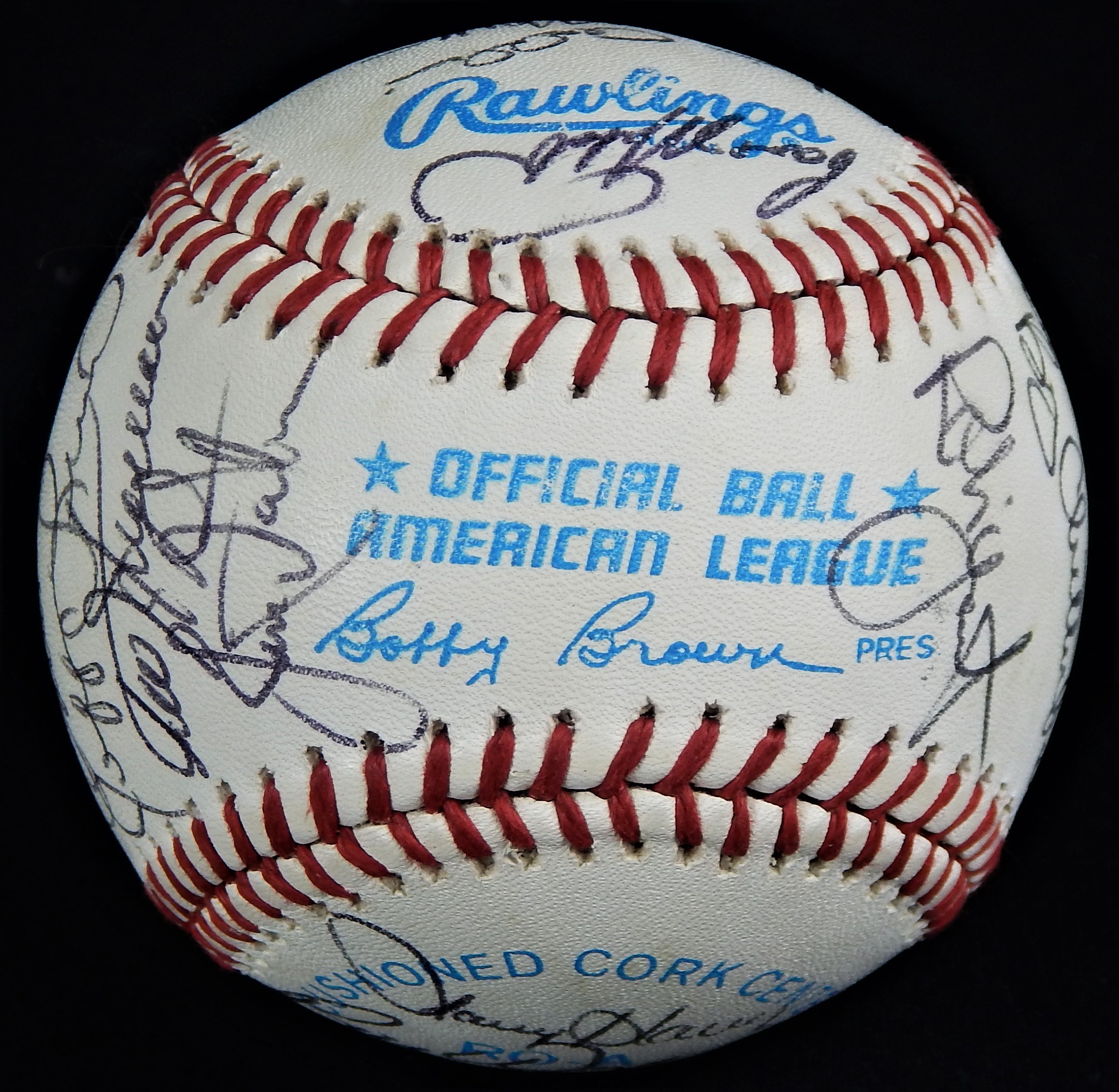 - 1988 Milwaukee Brewers Team Signed Baseball with Hall of Famers