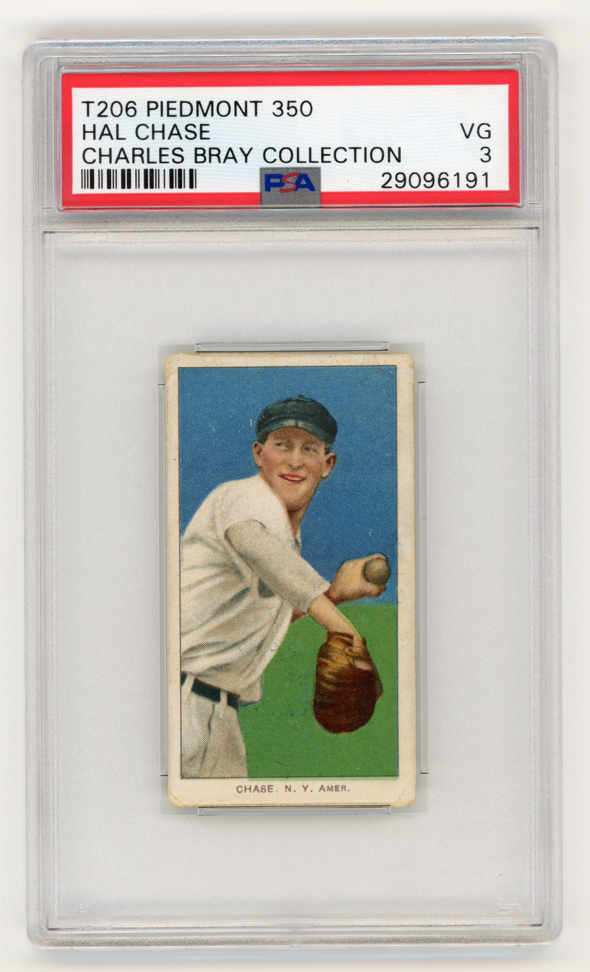- T206 Piedmont 350 Hal Chase PSA 3 From Charles Bray Collection