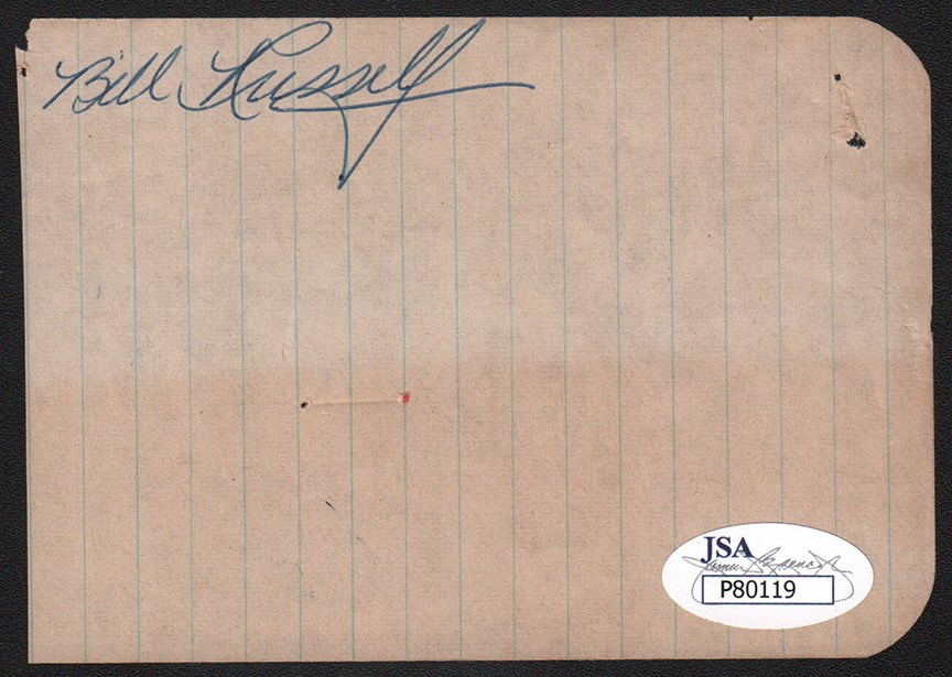 - 1956 Bill Russell Autograph Signed As Olympian