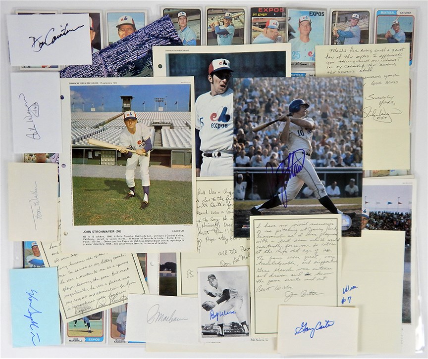 - Montreal Expos Letters, Cards and Autographs with a Nice Rusty Staub Signed Photo