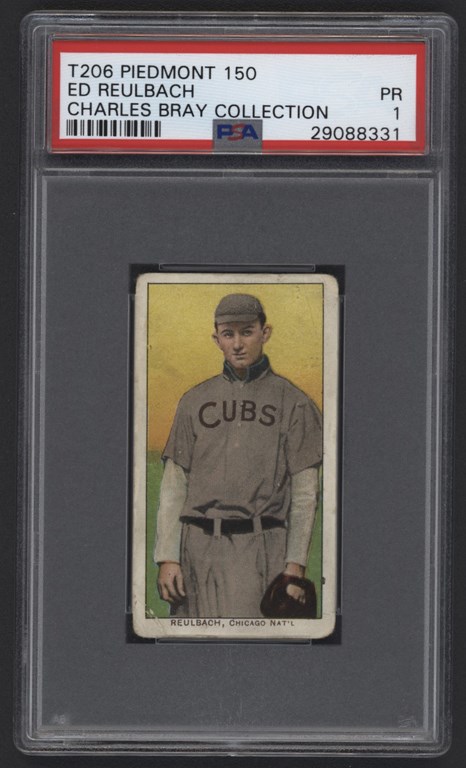 - T206 Piedmont 150 Ed Reulbach PSA 1 From The Charles Bray Collection
