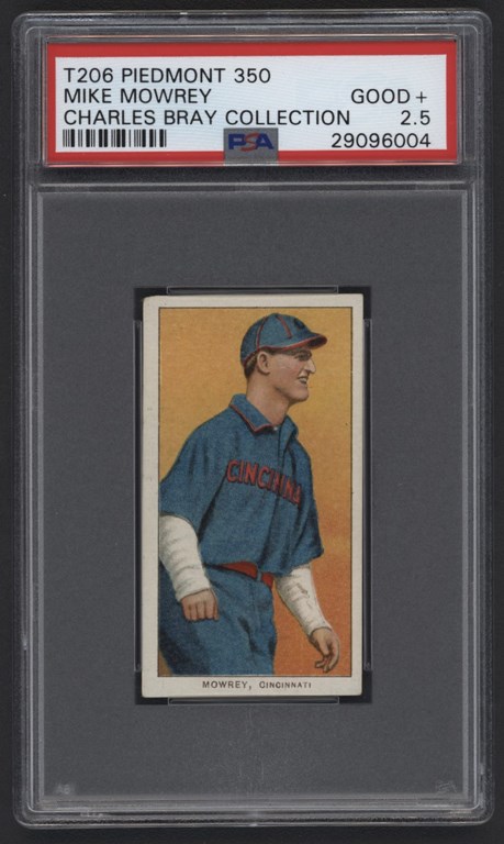 - T206 Piedmont 350 Mike Mowrey PSA 2.5 From The Charles Bray Collection