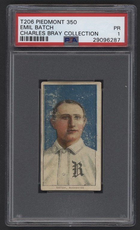 - T206 Piedmont 350 Emil Batch PSA 1 From The Charles Bray Collection