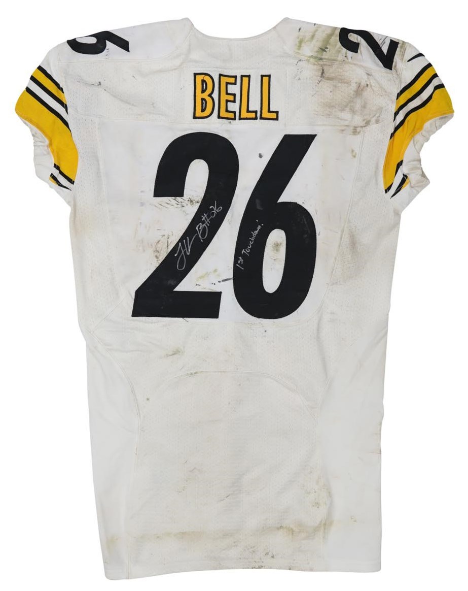 - 2013 Le'Veon Bell First Career NFL Touchdown Pittsburgh Steelers Game Worn Jersey (Photo-Matched)