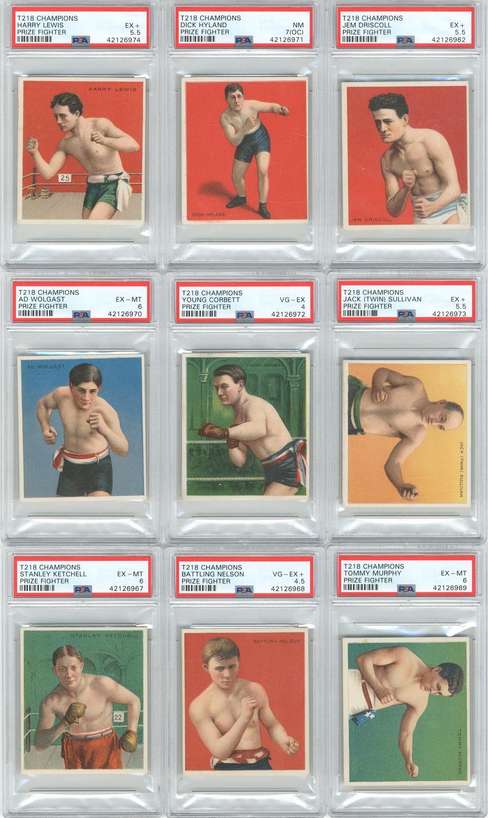 - 1910 T218 Champion Boxers Collection w/(13) PSA Graded (30)