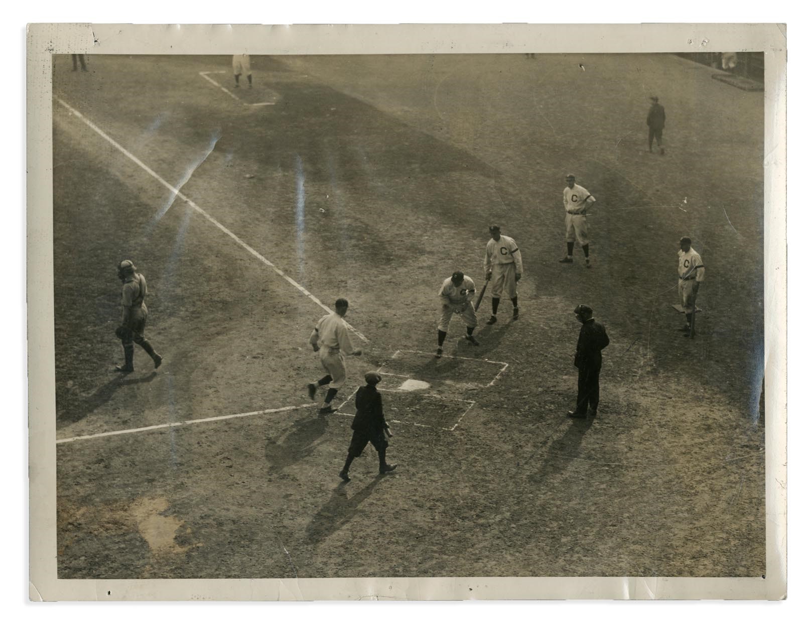 - 1920 World Series Elmer Smith Grand Slam Home Run Photograph from Baseball Magazine