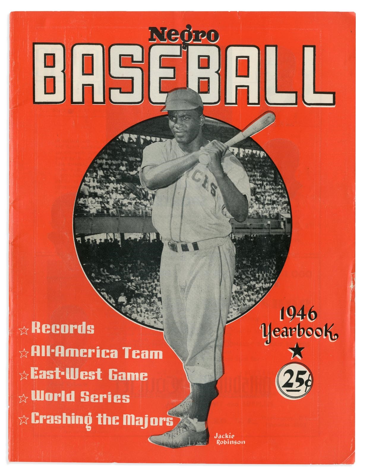 - 1946 Negro Baseball Yearbook with Jackie Robinson on Cover
