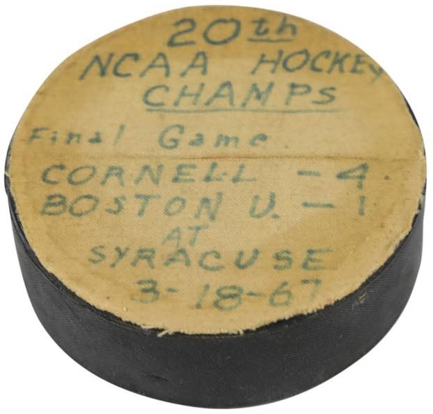 - 1967 Boston v Cornell NCAA Championship Game Puck