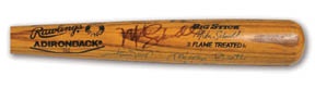 - 1984 Mike Schmidt Game Used Bat Signed by 500 Home Run Club (35")