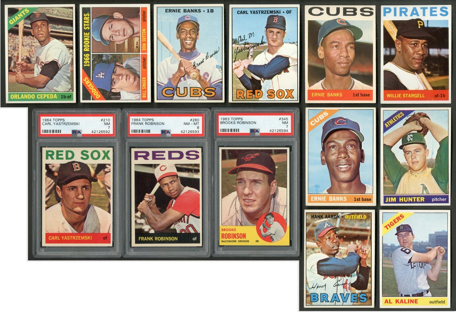 - 1963-67 Topps Baseball Partial Sets w/PSA Graded (2,329 of 2,370 Cards)