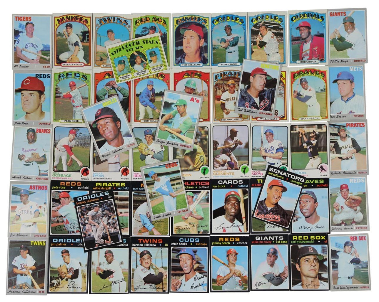- 1970-73 Topps Baseball Near Complete Sets (2,911/2,919 Cards)