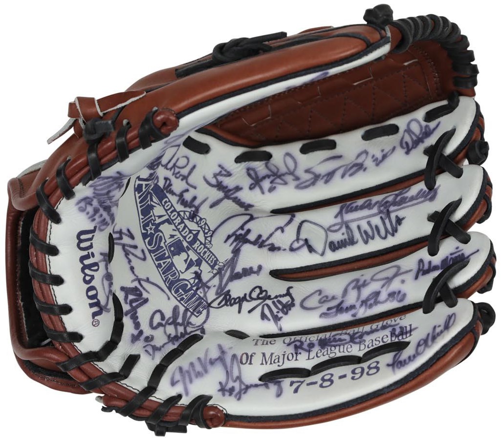 - 1998 All Star Game Signed Baseball Glove (In Person w/ MLB Provenance)