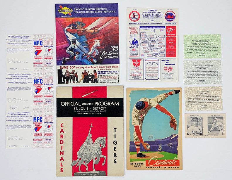 - 1930s-80s Baseball & Football Program, Scorecard and Unused Tickets (8)
