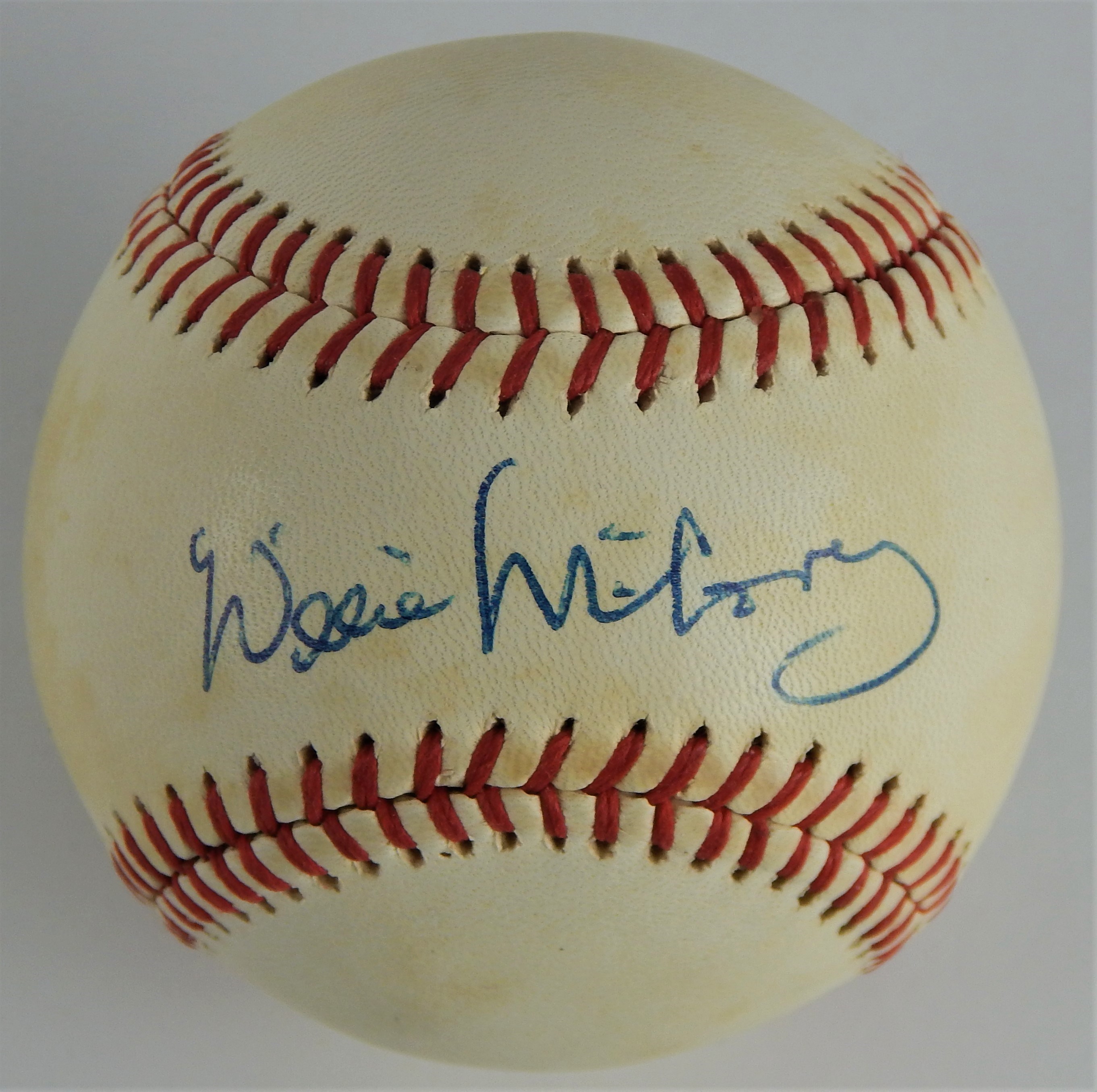 - Willie McCovey Single Signed ONL Feeney Baseball