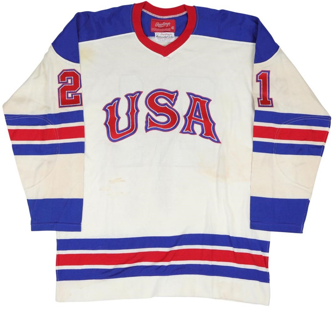 - Early 1970s USA World Ice Hockey Championships Game Worn Jersey