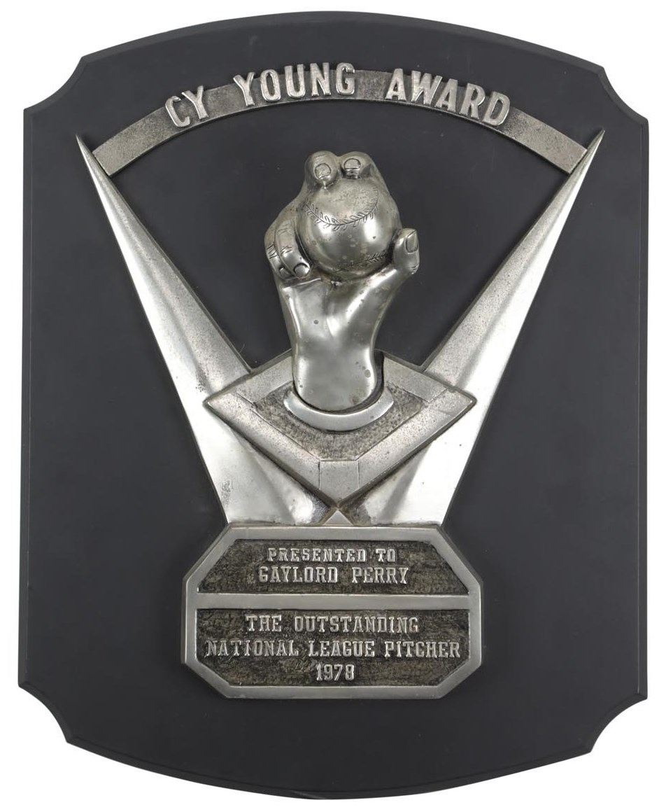 - 1978 Gaylord Perry Cy Young Award (Letter of Provenance From Gaylord Perry)