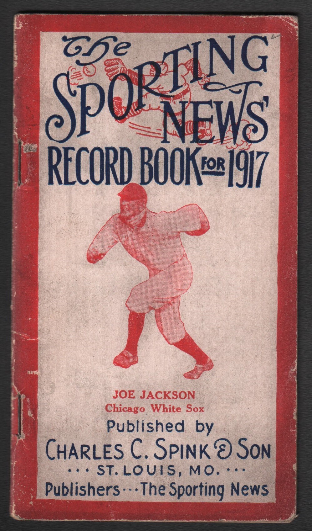 Tickets, Publications & Pins - RARE Sporting News 1917 Record Book with Joe Jackson Cover