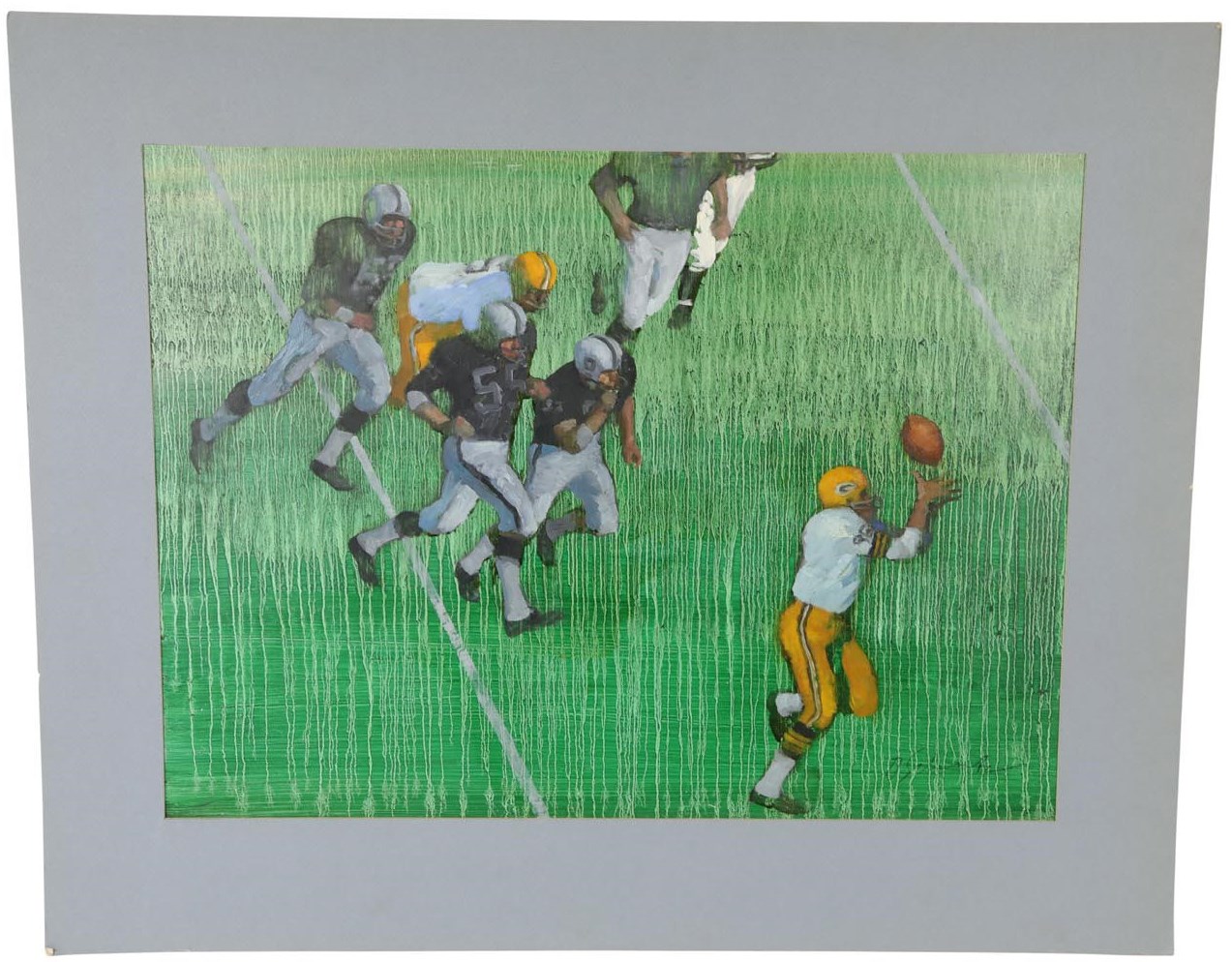 - 1968 Super Bowl II "Starr to Dowler" Watercolor by Daniel Schwartz