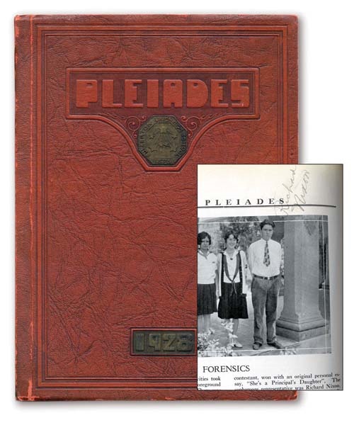 - 1928 Richard Nixon (and more!) Signed High School Yearbook