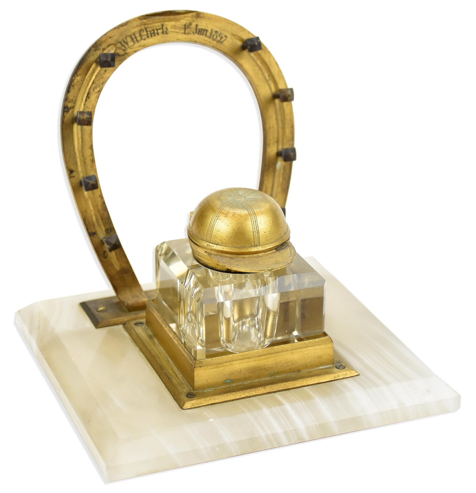 - 1897 Inkwell Presented to Yonkers Raceway Founder William H. Clarke