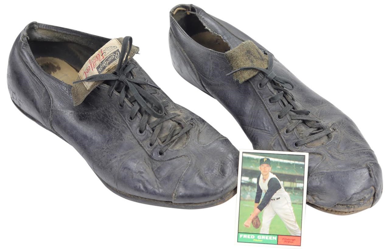 - 1959-61 Fred Green Game Worn Pittsburgh Pirates Cleats (Family Sourced)