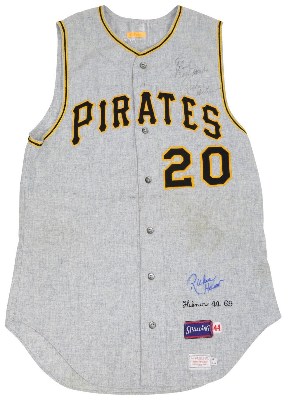 Clemente and Pittsburgh Pirates - 1969 Richie Hebner Pittsburgh Pirates Game Worn Jersey