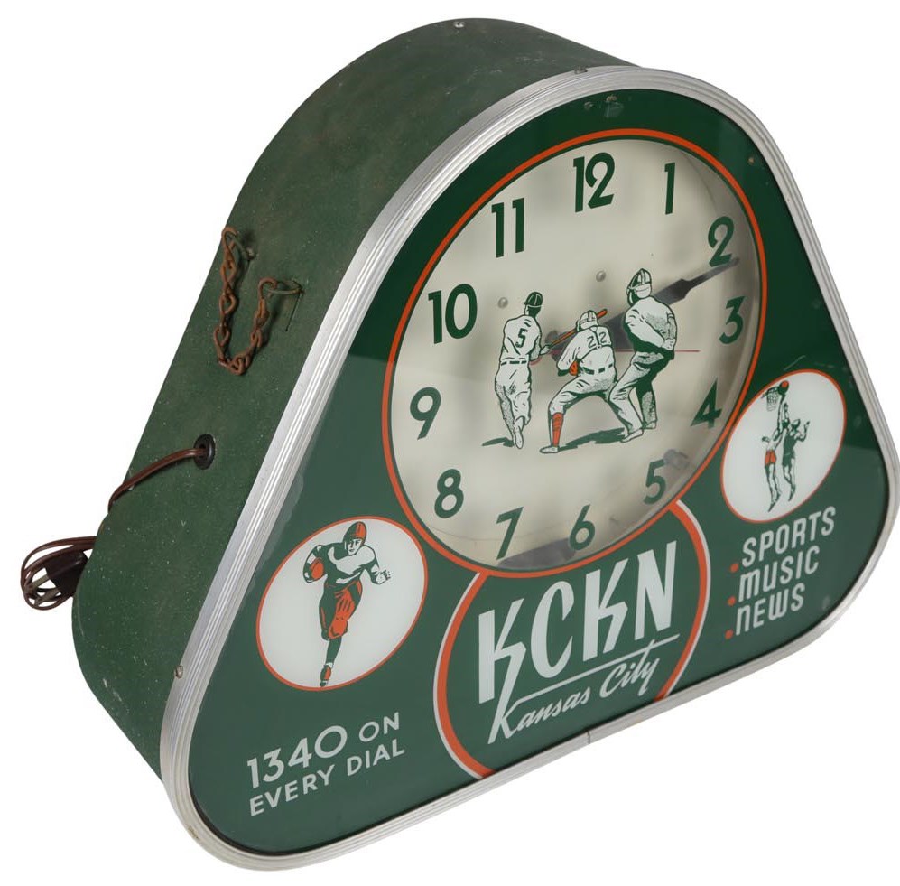 - 1950s KCKN Kansas City Radio Station Sports Clock